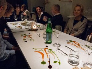 Getting to ready to eat off the table