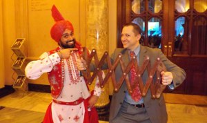 Dr Attrill tries his hand at Indian dancing.  But do you recognise the dancer?