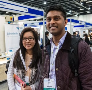 In the exhibition hall more friendly faces