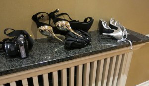 The shoes are off