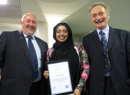 Binish with Dr Armstrong and Dr Eaton