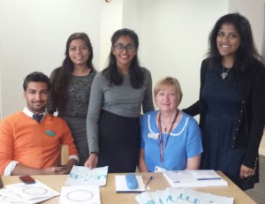 Frances and her student helpers