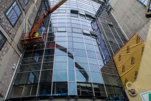 Glass windows (staff entrance)